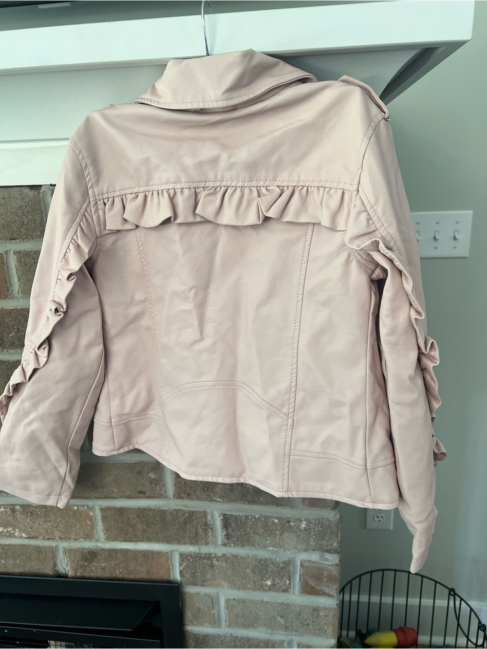 C&C California Girls' Pale Pink Moto Jacket with Gold Hardware - Picture 4 of 4